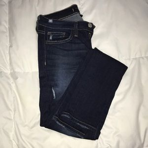 Dark wash skinny jeans